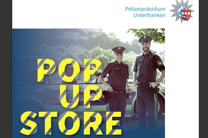 Würzburg: Polizei eröffnet Pop-Up-Store in der Kaiserstraße Würzburg: Polizei eröffnet Pop-Up-Store in der Kaiserstraße