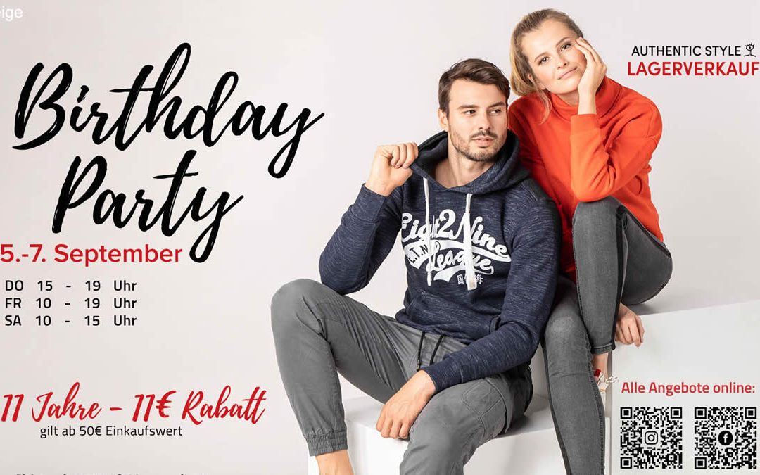 Authentic Style Lagerverkauf – Birthday Party