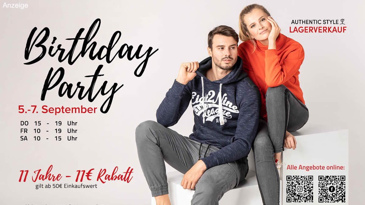 Authentic Style Lagerverkauf – Birthday Party